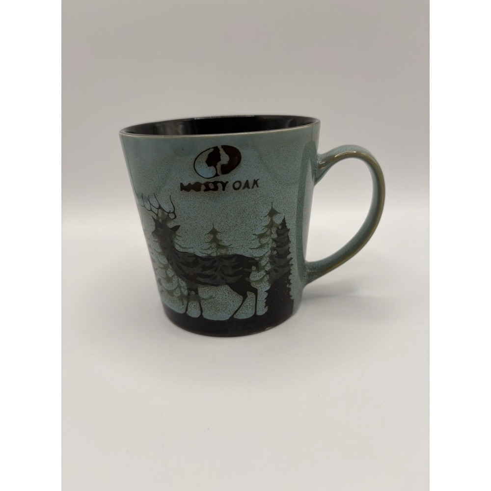 Mossy Oak Blue Deer Coffee Mug 16oz Oversized Cabin Hunting Outdoors